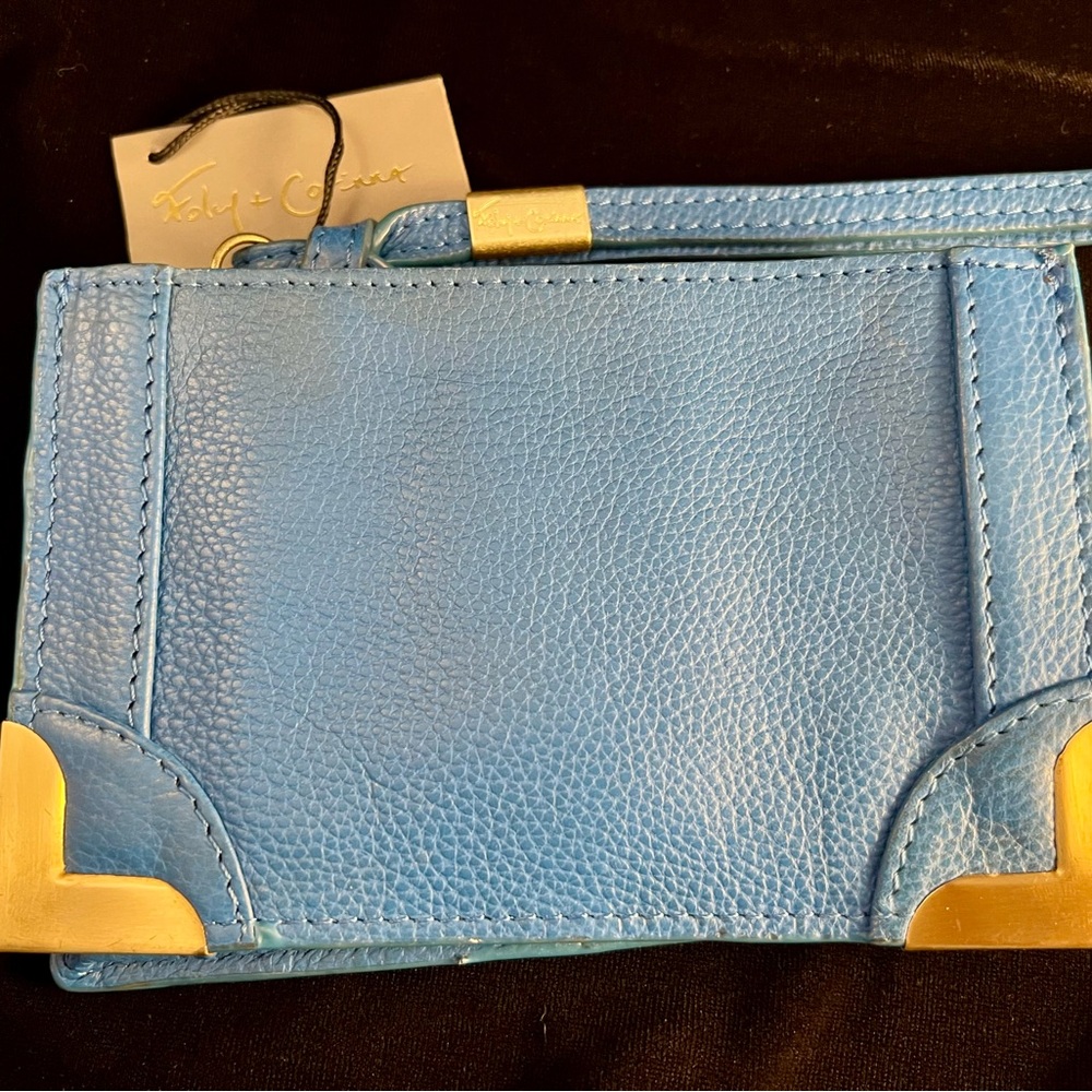 Foley + Corinna Blue and Gold Wristlet